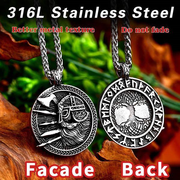 beier 316l stainless steel odin 's symbol and life tree runes pendant necklace original amulet nose vikings jewelry lp375, Silver
beier 316l stainless steel odin 's symbol and life tree runes pendant necklace original amulet nose vikings jewelry lp375, Silver