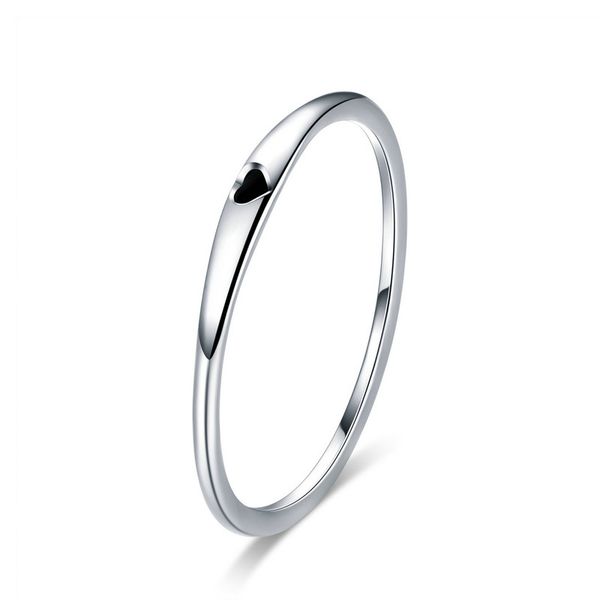 stackable heart enamel tail ring tiny bands 925 sterling silver high polish for girl's gift fashion simple jewelry, Black
stackable heart enamel tail ring tiny bands 925 sterling silver high polish for girl's gift fashion simple jewelry, Black