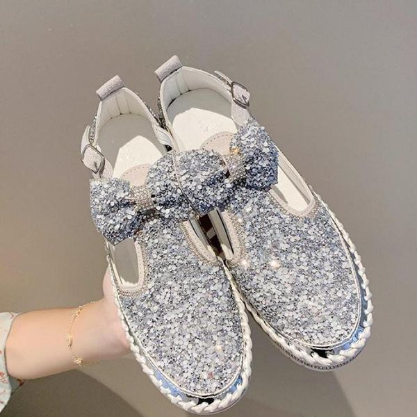 women shoes shiny shoes woman comfortable casual loafers female sequined cloth buckle strap wedges bow, Black
women shoes shiny shoes woman comfortable casual loafers female sequined cloth buckle strap wedges bow, Black