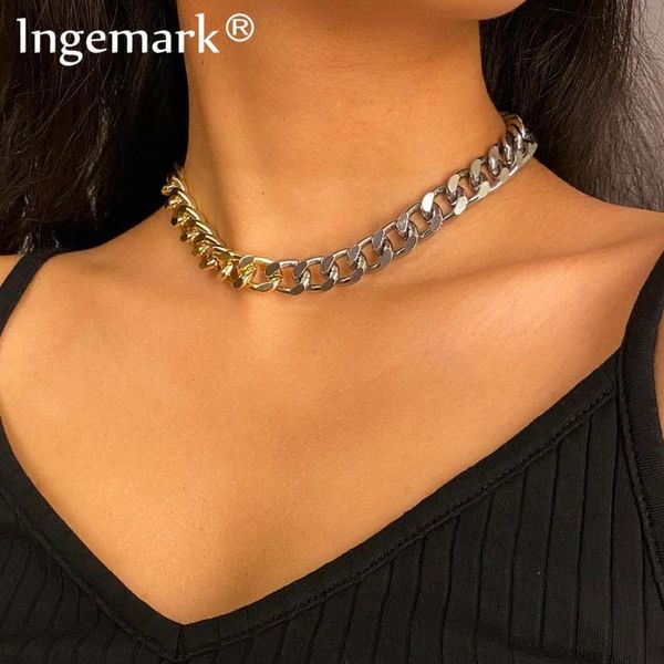 punk miami cuban short choker necklace for women collier femme goth minimalist mix color chunky thick chain necklace men jewelry, Silver
punk miami cuban short choker necklace for women collier femme goth minimalist mix color chunky thick chain necklace men jewelry, Silver