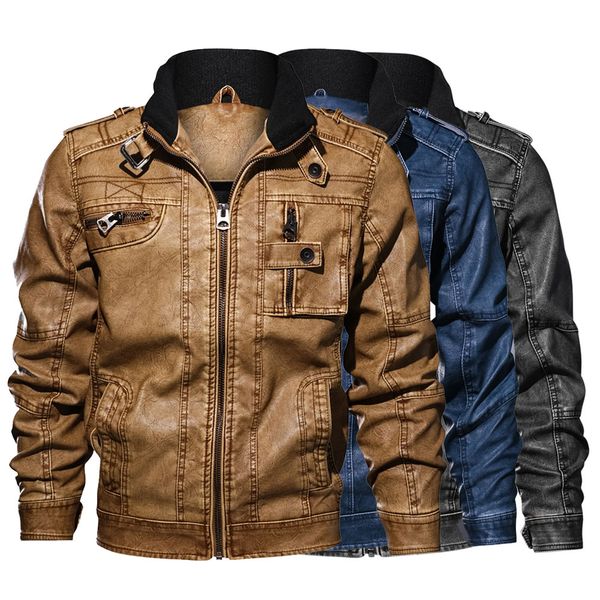 mens leather jackets motorcycle autumn and winter stand collar zipper pockets male us size pu coats biker faux leather fashion outerwear, Black
mens leather jackets motorcycle autumn and winter stand collar zipper pockets male us size pu coats biker faux leather fashion outerwear, Black