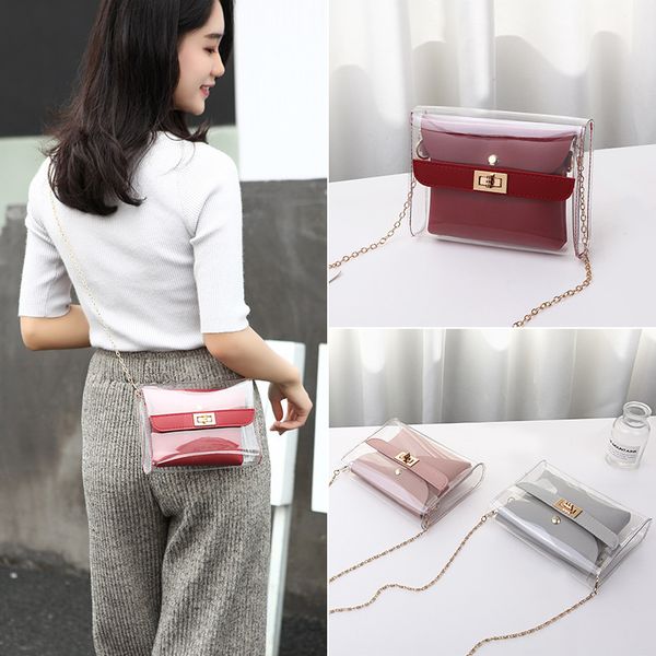 jelly zi mu bao shoulder handbag 2020 new fashion personality latch chain transparent mini messenger bag
jelly zi mu bao shoulder handbag 2020 new fashion personality latch chain transparent mini messenger bag