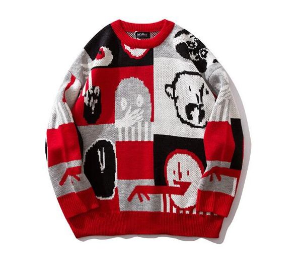2020 autumn and winter tide brand embroidered hip hop hiphop long-sleeved couple sweater oversize national tide ins knitted shir, White;black
2020 autumn and winter tide brand embroidered hip hop hiphop long-sleeved couple sweater oversize national tide ins knitted shir, White;black