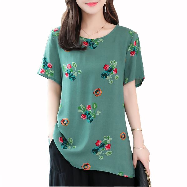 new 2020 women summer blouse shirt casual o-neck short sleeves blusas womens clothing print plus size, White
new 2020 women summer blouse shirt casual o-neck short sleeves blusas womens clothing print plus size, White