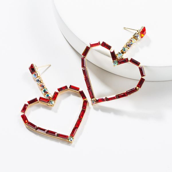 earrings exaggerated acrylic diamond loving earrings fashionable women's red earrings, Golden
earrings exaggerated acrylic diamond loving earrings fashionable women's red earrings, Golden