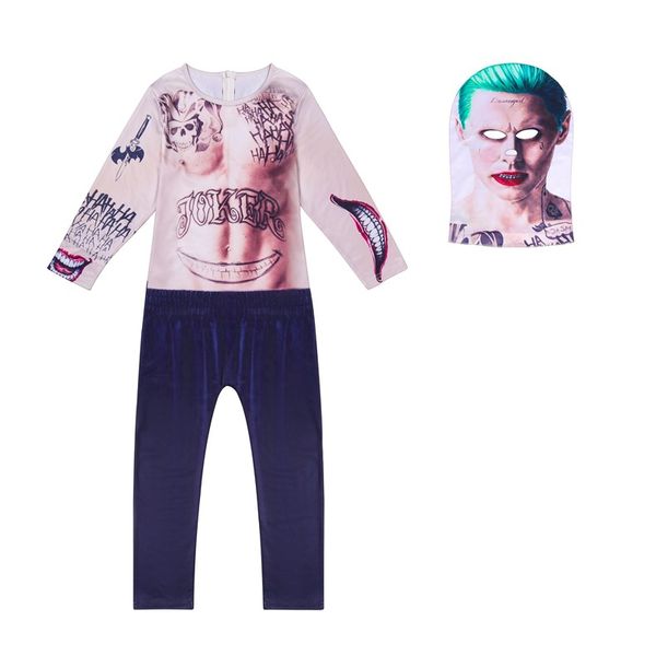 suicide squad clown joker costume for boys jumpsuit mask halloween costumes cosplay anime disfraces kids dress up clothes, White
suicide squad clown joker costume for boys jumpsuit mask halloween costumes cosplay anime disfraces kids dress up clothes, White