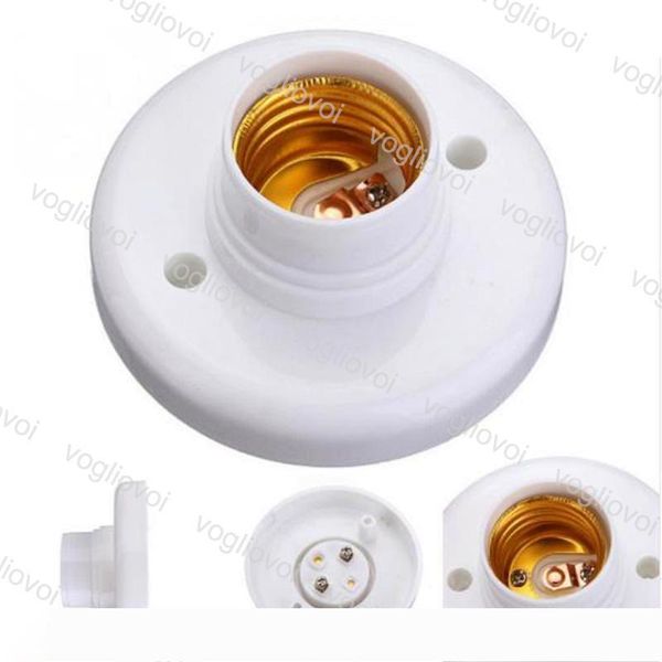 lamp holder e27 round lamp bulb socket bases white lamp holder flame retardant pbt adapter converter dhl 
lamp holder e27 round lamp bulb socket bases white lamp holder flame retardant pbt adapter converter dhl