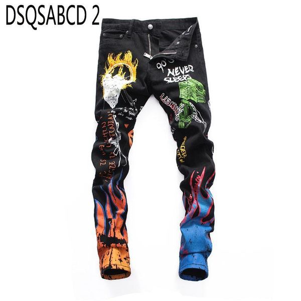 european american style men denim jeans famous brand zipper slim brand black white letter print jeans pencil pants for men 8052 t200410
european american style men denim jeans famous brand zipper slim brand black white letter print jeans pencil pants for men 8052 t200410