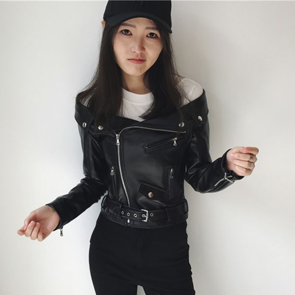 women's leather & faux 2021 women off shoulder genuine jackets slim motorcycle short 100% sheepskin real jacket coats streetwear, Black
women's leather & faux 2021 women off shoulder genuine jackets slim motorcycle short 100% sheepskin real jacket coats streetwear, Black