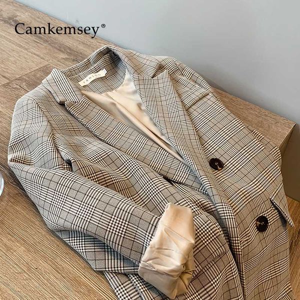 camkemsey office ladies work wear blazer jackets 2020 autumn long sleeve notched collar retro plaid leisure suit coats woman, White;black
camkemsey office ladies work wear blazer jackets 2020 autumn long sleeve notched collar retro plaid leisure suit coats woman, White;black