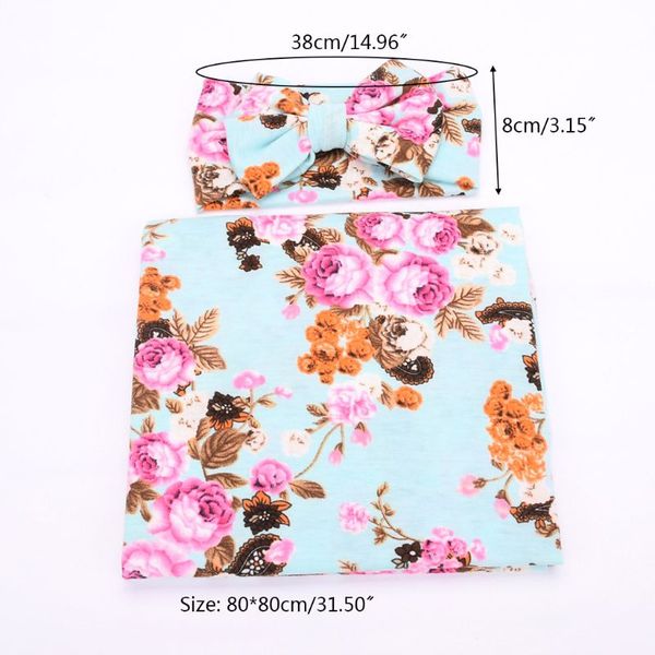 2pcs newborn floral printed blanket bow-knot headband set infants wrapped towel gxmb
2pcs newborn floral printed blanket bow-knot headband set infants wrapped towel gxmb