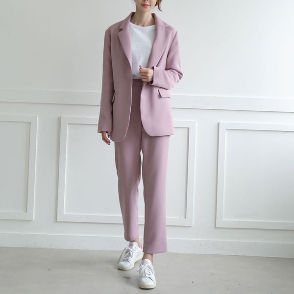 women's two piece pants fashion suit two-piece leisure office business formal work clothes custom quality, White
women's two piece pants fashion suit two-piece leisure office business formal work clothes custom quality, White