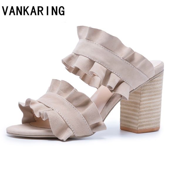 sandals fashion ruffles summer shoes female floral bohemia high heel slippers open toe ladies mules, Black
sandals fashion ruffles summer shoes female floral bohemia high heel slippers open toe ladies mules, Black