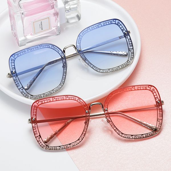 new brand design fashion sunglasses women metal rimless oversized sun glasses lady luxury sunglass uv400 shades, White;black
new brand design fashion sunglasses women metal rimless oversized sun glasses lady luxury sunglass uv400 shades, White;black