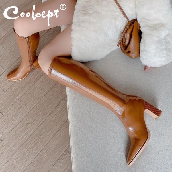 coolcept woman high heel knee boots women platform thick heel shoes woman short boots fashion party footwear size 33-40, Black
coolcept woman high heel knee boots women platform thick heel shoes woman short boots fashion party footwear size 33-40, Black