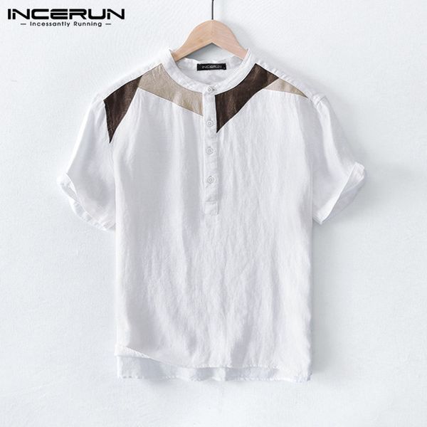 2020 summer men patchwork shirts short sleeve o neck camisa leisure cotton comfortable blusas chic vintage blouse incerun s-3xl, White;black
2020 summer men patchwork shirts short sleeve o neck camisa leisure cotton comfortable blusas chic vintage blouse incerun s-3xl, White;black