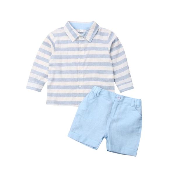 2020 summer casual infant kids baby boys clothes sets striped shirts +blue button shorts gentleman outfits, White
2020 summer casual infant kids baby boys clothes sets striped shirts +blue button shorts gentleman outfits, White