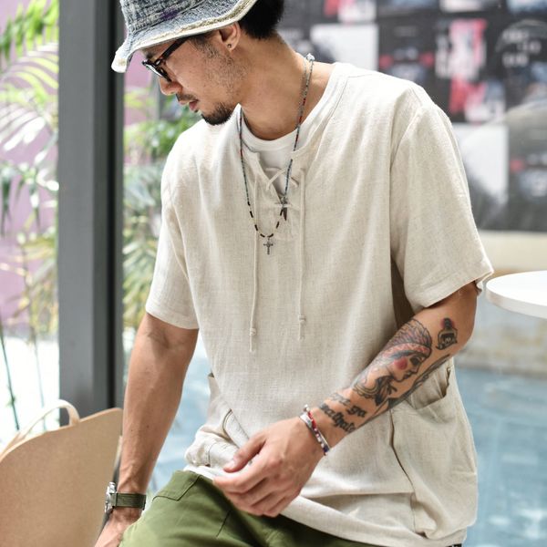 saucezhan t shirt men summer men's short-sleeved t-shirt linen t shirts breathable and cool vintage loose t shirt, White;black
saucezhan t shirt men summer men's short-sleeved t-shirt linen t shirts breathable and cool vintage loose t shirt, White;black