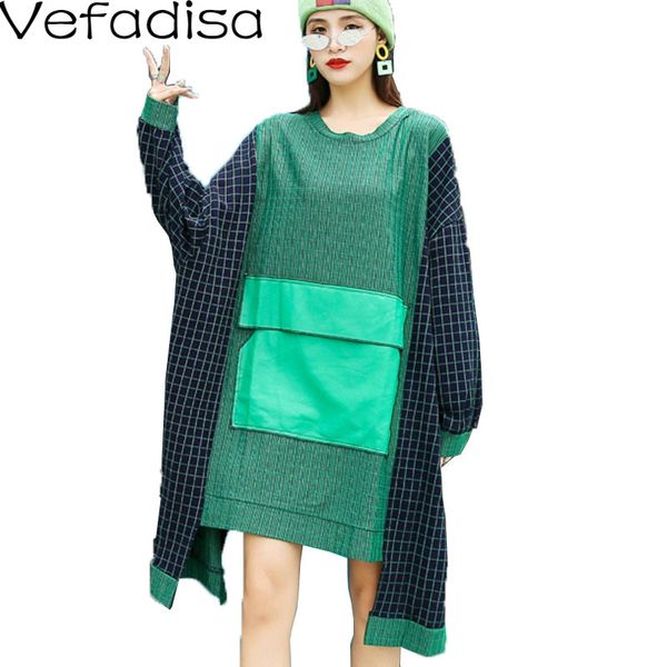 vefadisa plus size patchwork plaid women sweatshirt 2020 autumn irregular pullover big pocket women sweatshirt long qyf3388, Black
vefadisa plus size patchwork plaid women sweatshirt 2020 autumn irregular pullover big pocket women sweatshirt long qyf3388, Black