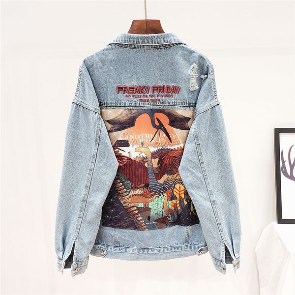 2020 new spring autumn funny cartoon print long denim jacket women vintage streetwear punk style jean jacket casaco feminino, Black;brown
2020 new spring autumn funny cartoon print long denim jacket women vintage streetwear punk style jean jacket casaco feminino, Black;brown