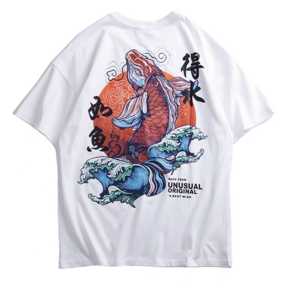 mens retro chinese character hip hop t-shirts summer fashion harajuku koi fish print cotton streetwear male tees, White;black
mens retro chinese character hip hop t-shirts summer fashion harajuku koi fish print cotton streetwear male tees, White;black