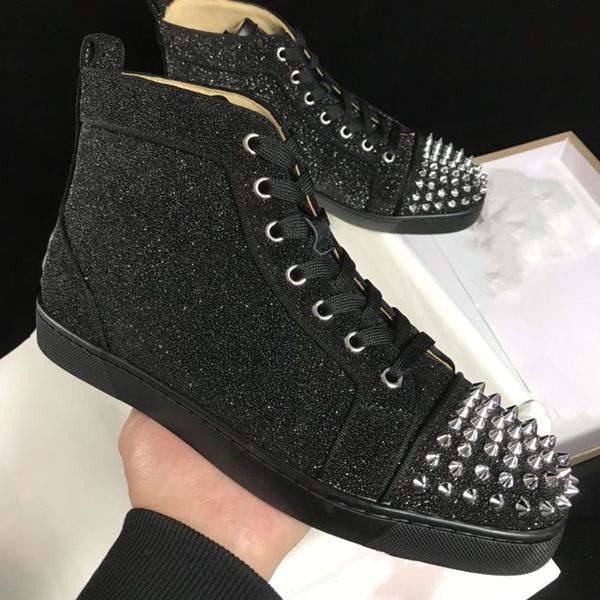 spikes orlato crosta comete high selling red bottom men fashion casual men shoes designer fashion shoes women ing, Black 
spikes orlato crosta comete high selling red bottom men fashion casual men shoes designer fashion shoes women ing, Black