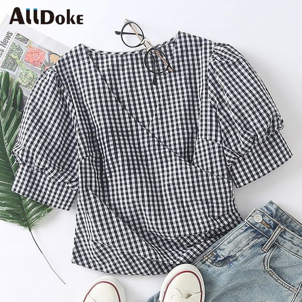 women's blouses & shirts alldoke black white plaid casual blouse women summer v neck puff sleeve shirt femme streetwear vintage blusas
women's blouses & shirts alldoke black white plaid casual blouse women summer v neck puff sleeve shirt femme streetwear vintage blusas