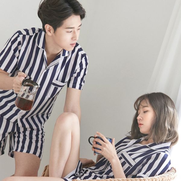 special offer jos woven cotton vertical stripes couple pajamas women's short sleeve summer leisure home clothes set home clothes set, Blue;red
special offer jos woven cotton vertical stripes couple pajamas women's short sleeve summer leisure home clothes set home clothes set, Blue;red