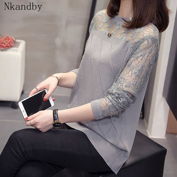 plus size lace patchwork pullover sweater autumn crocheted floral knit oversize long sleeve office fashion sweter jumpers, White;black
plus size lace patchwork pullover sweater autumn crocheted floral knit oversize long sleeve office fashion sweter jumpers, White;black