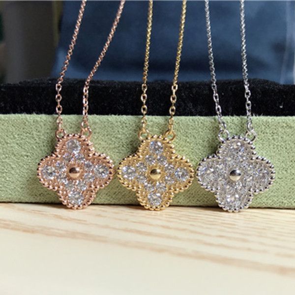 sterling silver clover full diamond necklace female clavicle chain tide ins wind pendant necklace
sterling silver clover full diamond necklace female clavicle chain tide ins wind pendant necklace