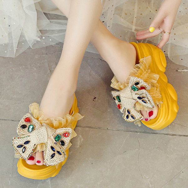 height increasing platform sandals women bowknot lace sandalias shoes woman slippers multicolor crystal wedges sandales2020, Black
height increasing platform sandals women bowknot lace sandalias shoes woman slippers multicolor crystal wedges sandales2020, Black