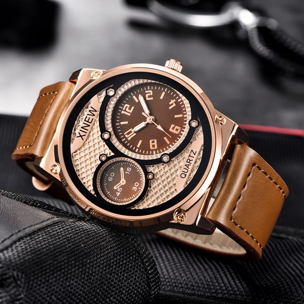 foreign trade new mens watch belt quartz watch large dial mens sports watch a generation of hair, Slivery;brown
foreign trade new mens watch belt quartz watch large dial mens sports watch a generation of hair, Slivery;brown