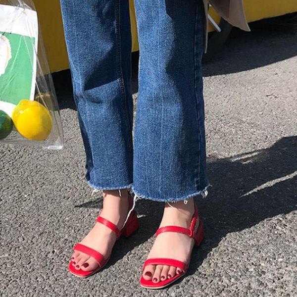 party pu roman korean version mid heel a word buckle women sandals square head summer fashion solid students luxury casual, Black
party pu roman korean version mid heel a word buckle women sandals square head summer fashion solid students luxury casual, Black