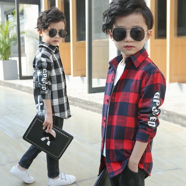 korean plaid shirt season 2019 new boys' english long clothing children's sleeve midi fashionable children's clothing, White;black
korean plaid shirt season 2019 new boys' english long clothing children's sleeve midi fashionable children's clothing, White;black