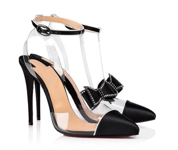 perfect quality ladies red bottom sandals naked bow 100mm leather pointed toe slingback pumps party wedding ankle strap luxury high heels, Black
perfect quality ladies red bottom sandals naked bow 100mm leather pointed toe slingback pumps party wedding ankle strap luxury high heels, Black
