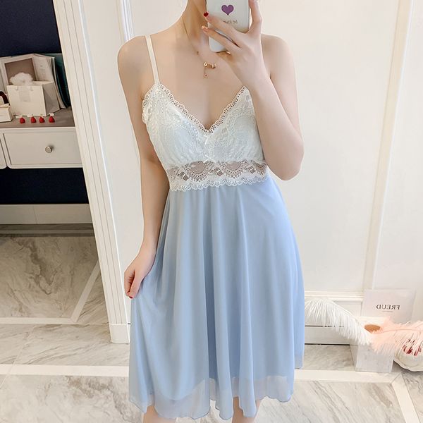 sleepwear nighty female blue pathwork color nightdress intimate lingerie satin lace nightgown sleepwear 2020 new nightdress, Black;red
sleepwear nighty female blue pathwork color nightdress intimate lingerie satin lace nightgown sleepwear 2020 new nightdress, Black;red