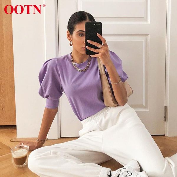 ootn elegant purple t-shirt women puff sleeve tshirt ladies office work casual o ncek solid spring summer tee t shirt femme, White
ootn elegant purple t-shirt women puff sleeve tshirt ladies office work casual o ncek solid spring summer tee t shirt femme, White