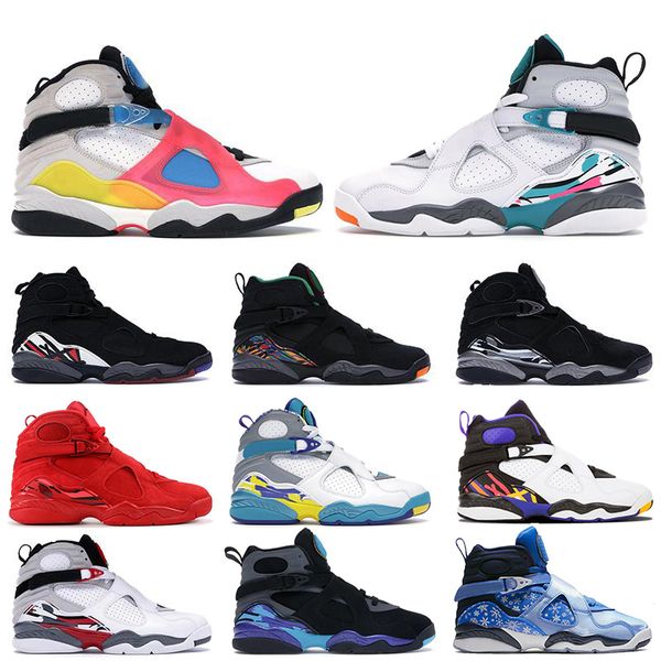 2020 new snowflake multi color 8 8s mens basketball shoes bugs bunny aqua south beach three peat tinker chrome playoffs sports sneakers, White;red
2020 new snowflake multi color 8 8s mens basketball shoes bugs bunny aqua south beach three peat tinker chrome playoffs sports sneakers, White;red