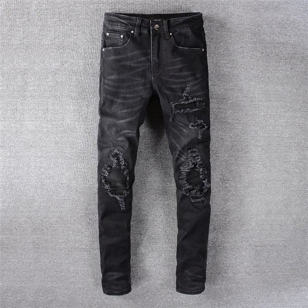 2020 mens designer jeans motorcycle brand designer pants men denim embroidery pants fashion holes trousers, Blue
2020 mens designer jeans motorcycle brand designer pants men denim embroidery pants fashion holes trousers, Blue