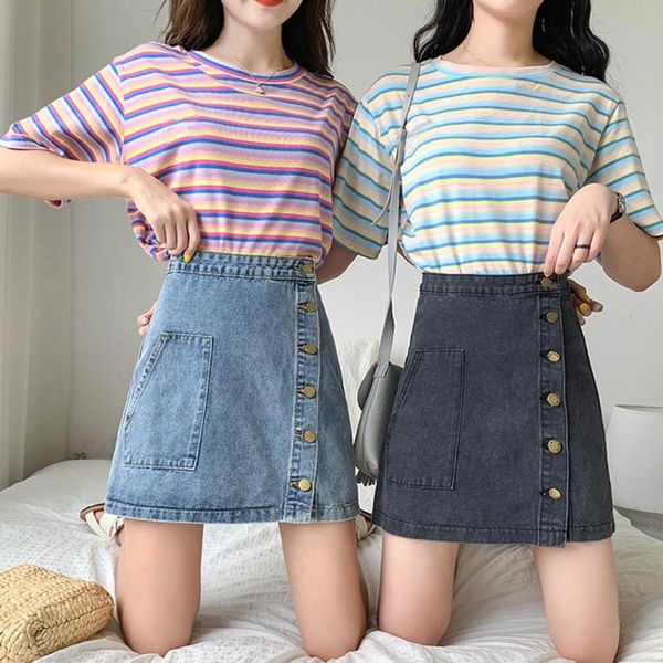 women 2020 summer new fashion high waist side button up a line pockets jean denim mini skirt jean skirt style, Black
women 2020 summer new fashion high waist side button up a line pockets jean denim mini skirt jean skirt style, Black