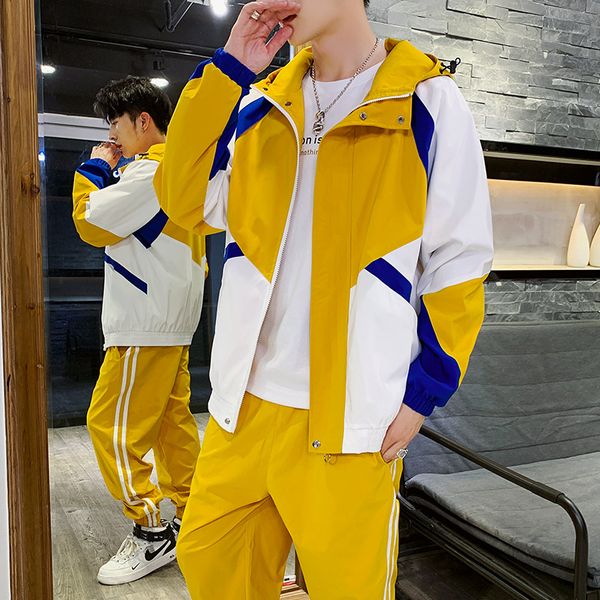 men sportsuit set spring fashion hooded sweatshirt+pants sportswear two piece set tracksuit for men fitness clothing, Gray
men sportsuit set spring fashion hooded sweatshirt+pants sportswear two piece set tracksuit for men fitness clothing, Gray