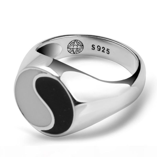 925 sterling silver tai chi yin yang ring white & black enamel personality balance asian vintage ring on a finger for men women j190707, Slivery;golden
925 sterling silver tai chi yin yang ring white & black enamel personality balance asian vintage ring on a finger for men women j190707, Slivery;golden