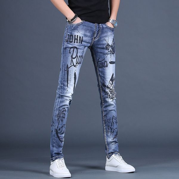men's personalized men's printed ankle fashion brand korean slim fit trendy casual casual pants jeans and jeans pants spring new, Blue
men's personalized men's printed ankle fashion brand korean slim fit trendy casual casual pants jeans and jeans pants spring new, Blue
