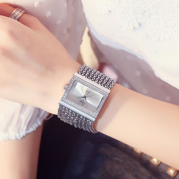 high-end selling selling womens fashion watch square foreign trade bracelet factory direct crystal watch, Slivery;brown
high-end selling selling womens fashion watch square foreign trade bracelet factory direct crystal watch, Slivery;brown