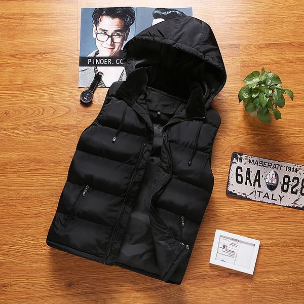 vest autumn and winter new waistcoat men's casual hooded waistcoat thickened fashion loose vest fashionable men's clothing, Black;white
vest autumn and winter new waistcoat men's casual hooded waistcoat thickened fashion loose vest fashionable men's clothing, Black;white