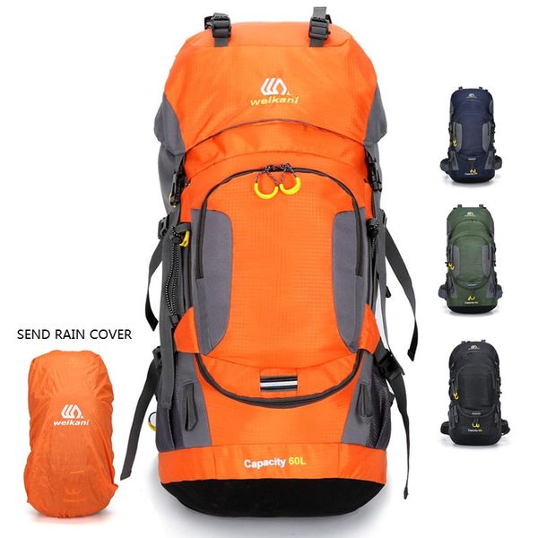 60l hiking mountaineering pack with rain cover waterproof night reflection cycling backpack women outdoor travel camping bag
60l hiking mountaineering pack with rain cover waterproof night reflection cycling backpack women outdoor travel camping bag