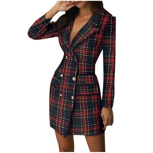 women's wool & blends autumn tailored coat women slim double breasted plaid for office lady 2021 fashion clothes, Black
women's wool & blends autumn tailored coat women slim double breasted plaid for office lady 2021 fashion clothes, Black