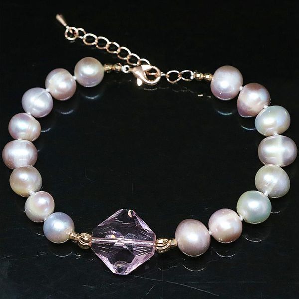 4 colos natural freshwater pearl beads 9-10mm special diy bracelet pink crystal fashion party jewelry 7.5inch b1404, Black
4 colos natural freshwater pearl beads 9-10mm special diy bracelet pink crystal fashion party jewelry 7.5inch b1404, Black