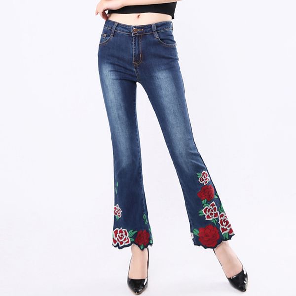ferzige brand pants female 2020 beautiful embroidery flower high waist jeans women sweet skinny flare pants blue plus size 36
ferzige brand pants female 2020 beautiful embroidery flower high waist jeans women sweet skinny flare pants blue plus size 36