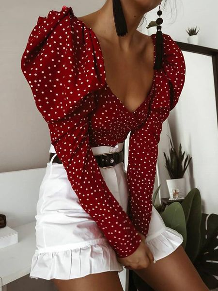 ootn vintage polka dot women puff long sleeve wrap elegant 2019 lace up red crop blouse backless chic female shirts, White
ootn vintage polka dot women puff long sleeve wrap elegant 2019 lace up red crop blouse backless chic female shirts, White